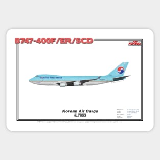 Boeing B747-400F/ER/SCD - Korean Air Cargo (Art Print) Sticker